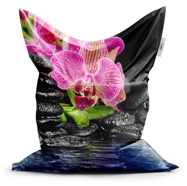 Sablio Sedací vak Orchidea na kameňoch - 150x100 cm