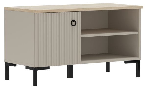KONDELA Botník, sivohnedá Taupe/dub silverjack, DOMCA 1D