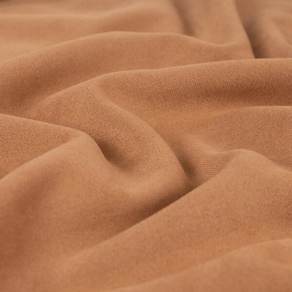 Metráž Zateplený semiš SUEDE sherpa stretch - Hnedá koňaková