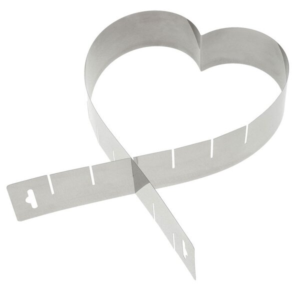 WESTMARK Nastaviteľná forma v tvare srdca s mierkou, 12-26 cm (Nastaviteľná forma v tvare srdca s mierkou 12-26 cm od renomovaného výrobcu kuchynských potrieb – nemeckej firmy Westmark)