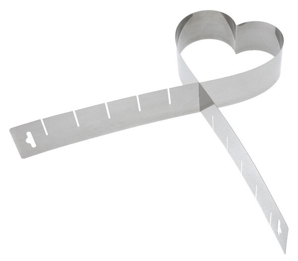 WESTMARK Nastaviteľná forma v tvare srdca s mierkou, 12-26 cm (Nastaviteľná forma v tvare srdca s mierkou 12-26 cm od renomovaného výrobcu kuchynských potrieb – nemeckej firmy Westmark)