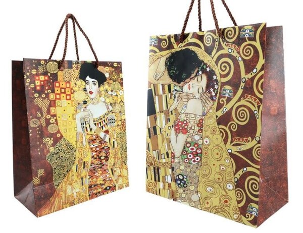 Darčeková taška 26 x 32 x 10 cm, Gustav Klimt, CARMANI 0331601 (Papierová darčeková taška)