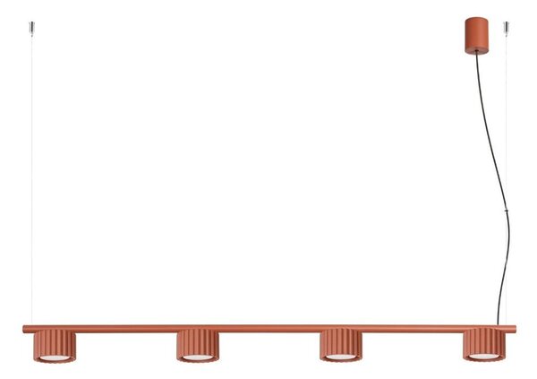 Sollux SL.2699 - Závesný luster AURA na lankách 4xGX53/10W/230V červený