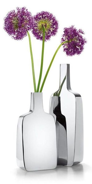 Váza BOTTLE 38 cm nerezová, Philippi (Luxusná nerezová váza - ručná výroba)