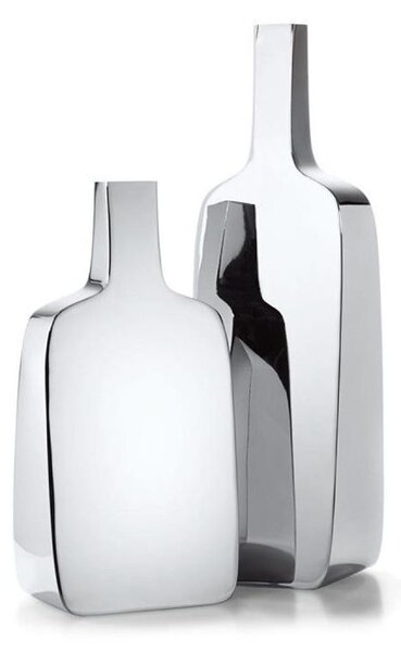 Váza BOTTLE 38 cm nerezová, Philippi (Luxusná nerezová váza - ručná výroba)