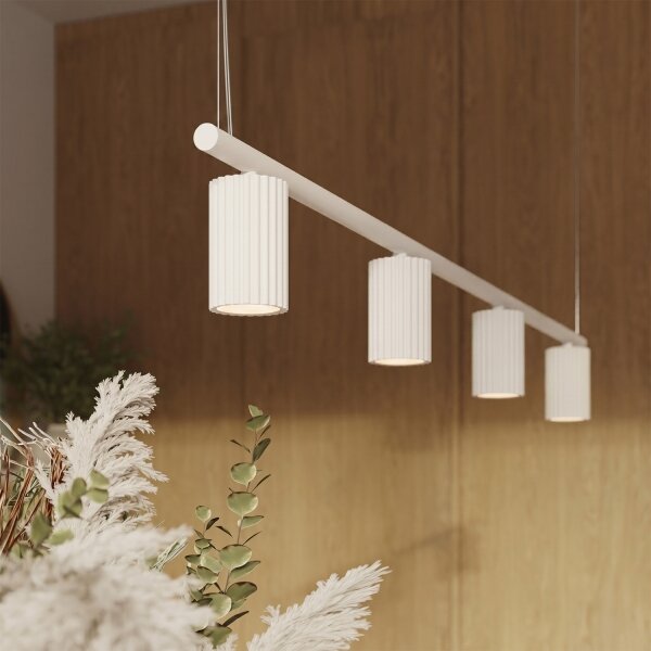 Sollux SL.2711 - Závesný luster na lane KARBON 4xGU10/10W/230V biely