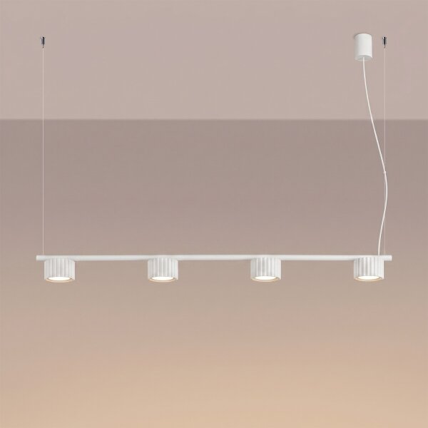 Sollux SL.2695 - Závesný luster na lanku AURA 4xGX53/10W/230V biela