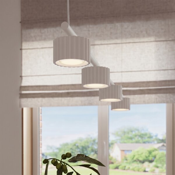 Sollux SL.2695 - Závesný luster na lanku AURA 4xGX53/10W/230V biela