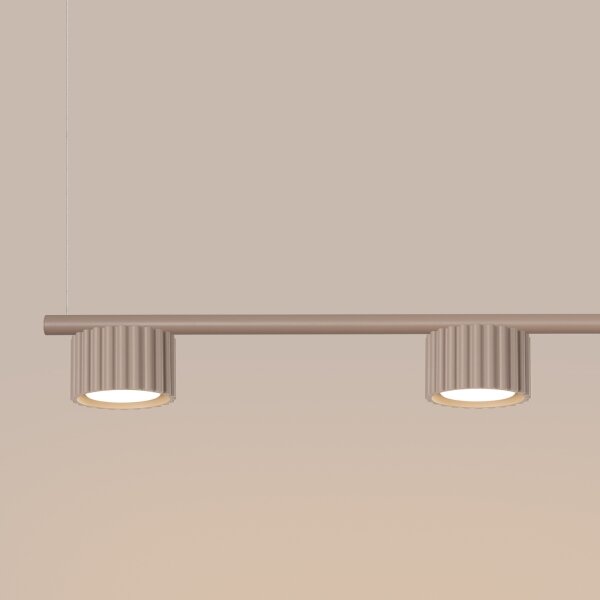Sollux SL.2702 - Závesné svietidlo na lanku AURA 4xGX53/10W/230V šedobéžové