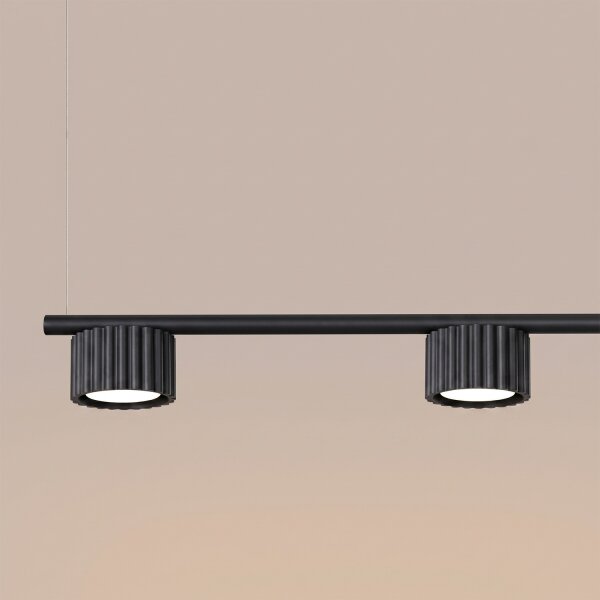 Sollux SL.2696 - luster na lanku AURA 4xGX53/10W/230V čierny