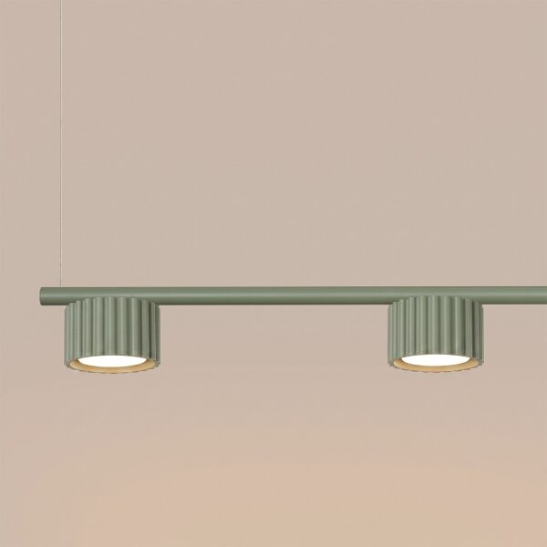 Sollux SL.2698 - Luster na lanku AURA 4xGX53/10W/230V zelený