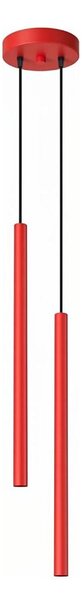 Sollux SL.2142 - Závesný luster PASTELO 2xG9/8W/230V červený