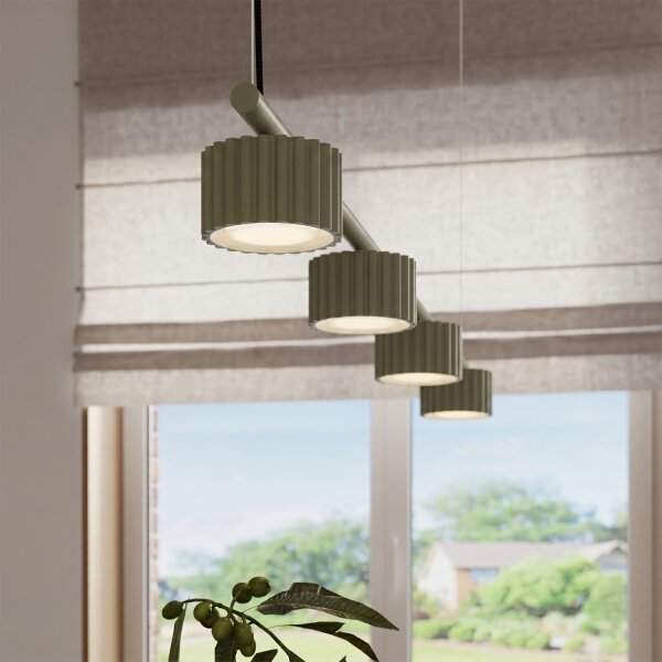Sollux SL.2698 - Luster na lanku AURA 4xGX53/10W/230V zelený
