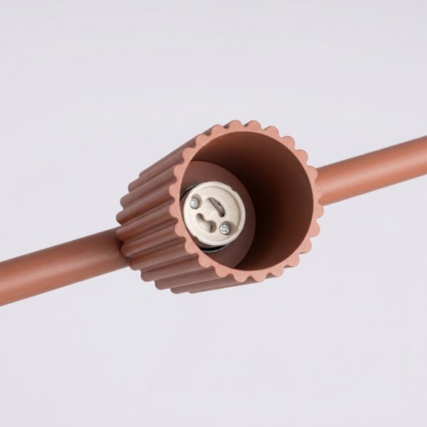 Sollux SL.2715 - Závesné svietidlo KARBON na kábli 4xGU10/10W/230V oranžové