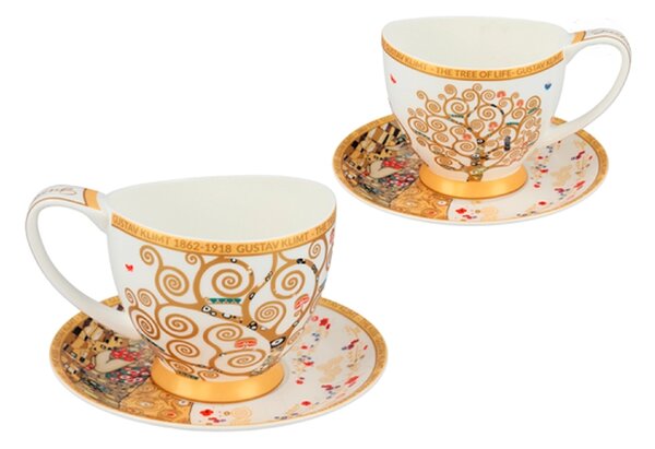 Šálka s podšálkou na espresso 100 ml Gustav Klimt The Trees, CARMANI, 5320354 (Porcelánová šálka s podšálkou 100 ml z luxusnej kolekcie Gustav Klimt Carmani)
