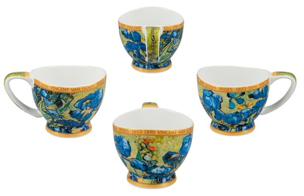 Šálka s podšálkou Vanessa 100 ml Vincent van GOGH Irisy, CARMANI, 8301052 (Porcelánová šálka s podšálkou na espresso z kolekcie Vincent van GOGH )