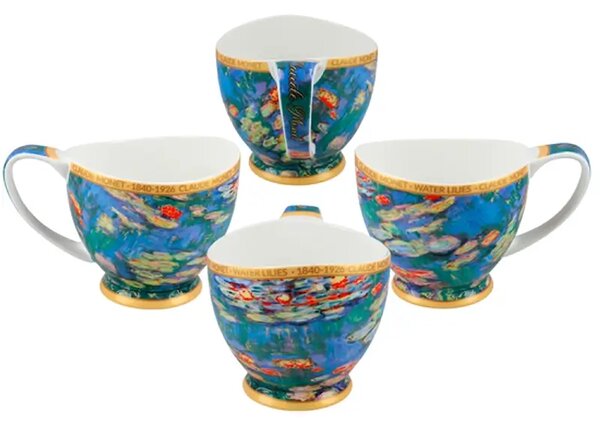 Šálka s podšálkou Vanessa 350 ml Claude MONET Water lillies, CARMANI, 0451001 (Porcelánová šálka s podšálkou na cappuccino z kolekcie Claude MONET)