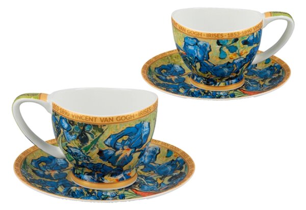 Šálka s podšálkou Vanessa 100 ml Vincent van GOGH Irisy, CARMANI, 8301052 (Porcelánová šálka s podšálkou na espresso z kolekcie Vincent van GOGH )