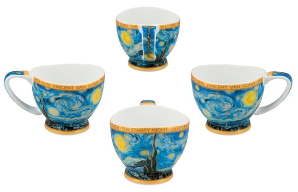 Šálka s podšálkou Vanessa 100 ml Vincent van GOGH The Starry Night, CARMANI, 8301051 (Porcelánová šálka s podšálkou na espresso z kolekcie Vincent van GOGH )