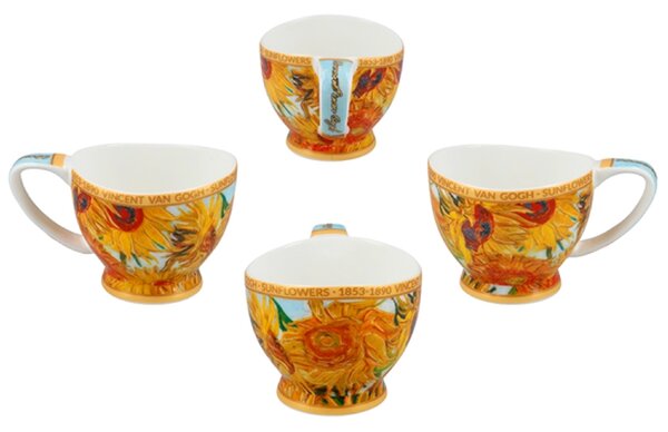 Šálka s podšálkou Vanessa 100 ml Vincent van GOGH Slnečnice, CARMANI, 8301050 (Porcelánová šálka s podšálkou na espresso z kolekcie Vincent van GOGH )