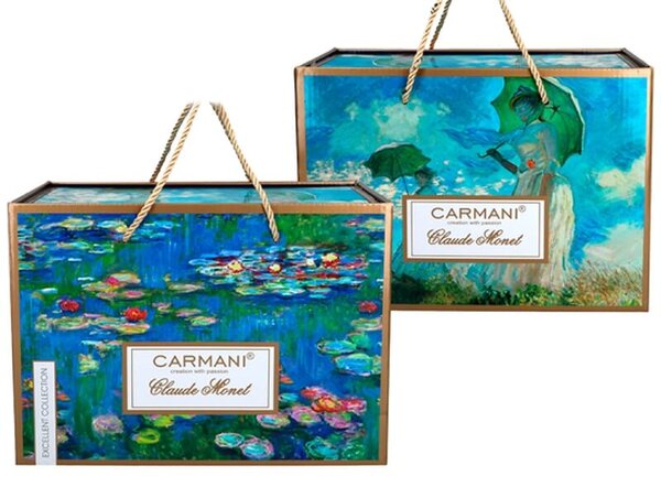 Šálka s podšálkou Vanessa 350 ml Claude MONET Water lillies, CARMANI, 0451001 (Porcelánová šálka s podšálkou na cappuccino z kolekcie Claude MONET)
