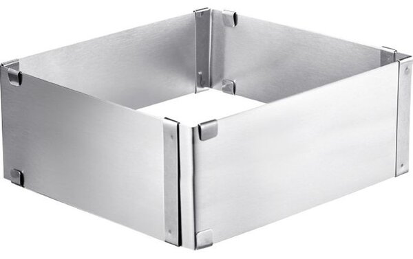 WESTMARK Nastaviteľná forma na koláč štvorec 15.5 - 28 cm s extra 8 cm výškou (Nastaviteľná forma na štvorcové torty ľubovoľnej veľkosti od 15.5 x 15.5 do 28 x 28 cm)