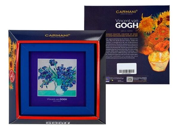 Obraz 13x13 cm Vincent van GOGH Irisy, CARMANI, 2629102 (Obraz v ráme s rozmerom 13x13 cm cm cm zo série Vincent van GOGH)