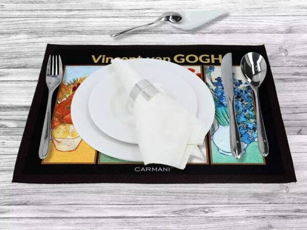 Prestieranie 39.5 x 29 cm Vincent van GOGH Koláž,0230514 (Prestieranie z pevnej hrubej látky s vodeodolnou úpravou Vincent van GOGH )