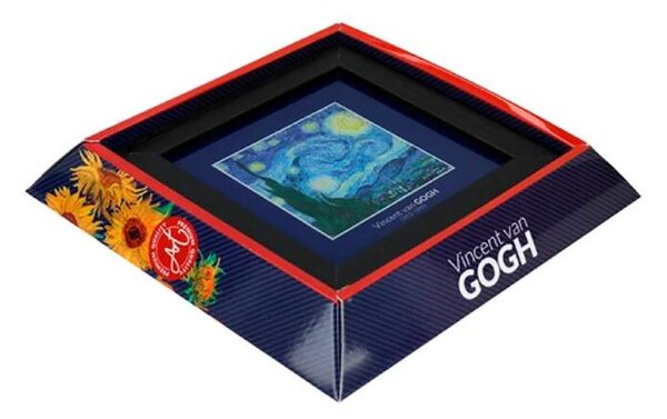Obraz 13x13 cm Vincent van GOGH The Starry Night, CARMANI, 2629105 (Obraz v ráme s rozmerom 13x13 cm cm cm zo série Vincent van GOGH)