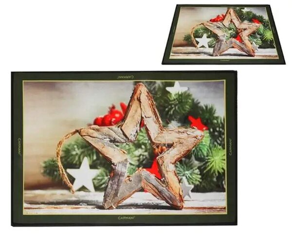 Rohožka s protišmykovou úpravou 40 x 60 cm vianočný motív