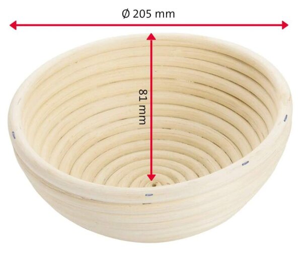 WESTMARK Ošatka na kysnutie cesta ø 20,5 x 8 cm,3207 (Okrúhly košík na kysnutie cesta)
