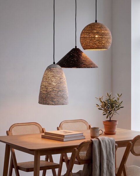 Závesná lampa viacfarebná kov železo slama lano závesné svetlo moderné tradičné osvetlenie obývacia izba jedáleň spálňa