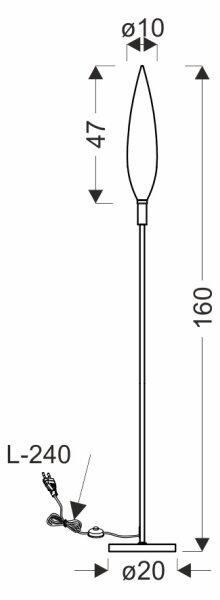 Stojacia lampa NORDIC 1xG9/5W/230V čierny chróm
