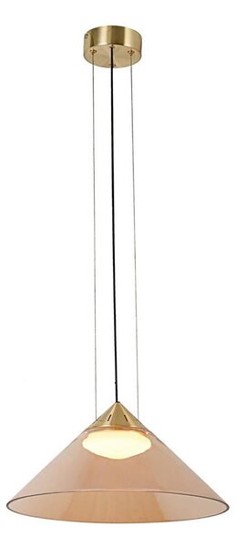 Závesný luster na lanku PRESTO 1xGX53/10W/230V pr. 42 cm zlatá/dymovo-béžová