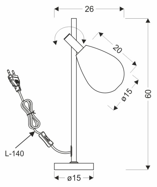 Stolová lampa DENSO 1xG9/5W/230V čierny chróm