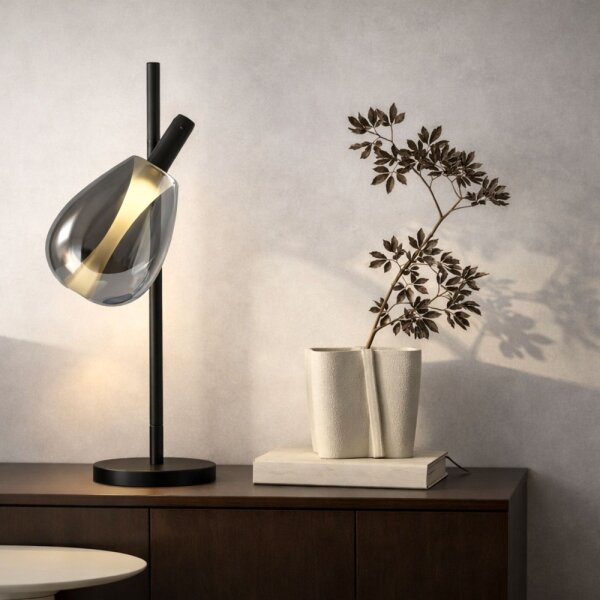 Stolová lampa DENSO 1xG9/5W/230V čierny chróm