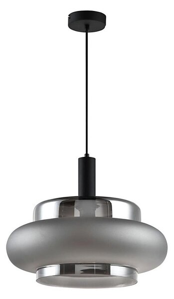 Luster na lanku BRIZI 1xE27/40W/230V sivá/dymová