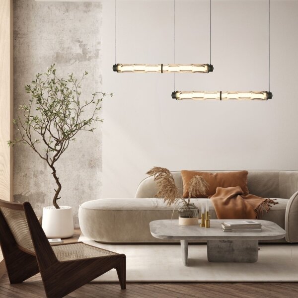 Závesný luster na lankách CORTE LED/18W/230V čierny