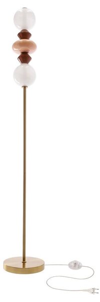 LED Stojacia lampa FLORES LED/15W/230V zlatá/oranžová/hnedá