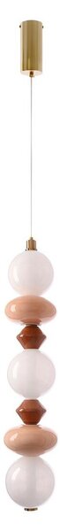 LED luster na lanku FLORES LED/20W/230V zlatý/oranžový/hnedý