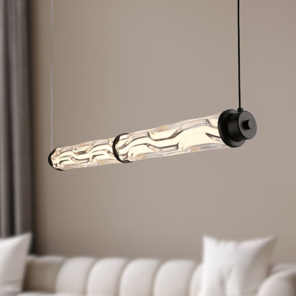 Závesný luster na lankách CORTE LED/18W/230V čierny