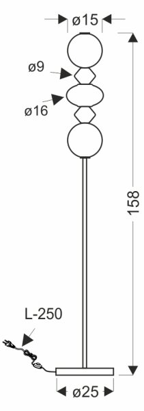 LED Stojacia lampa FLORES LED/15W/230V zlatá/oranžová/hnedá