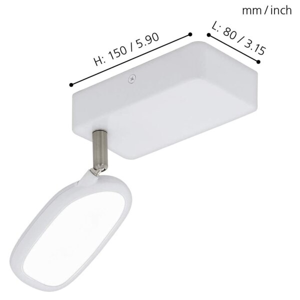 Eglo 97691 - LED RGB Bodové svietidlo PALOMBARE-C 1xLED/5W/230V