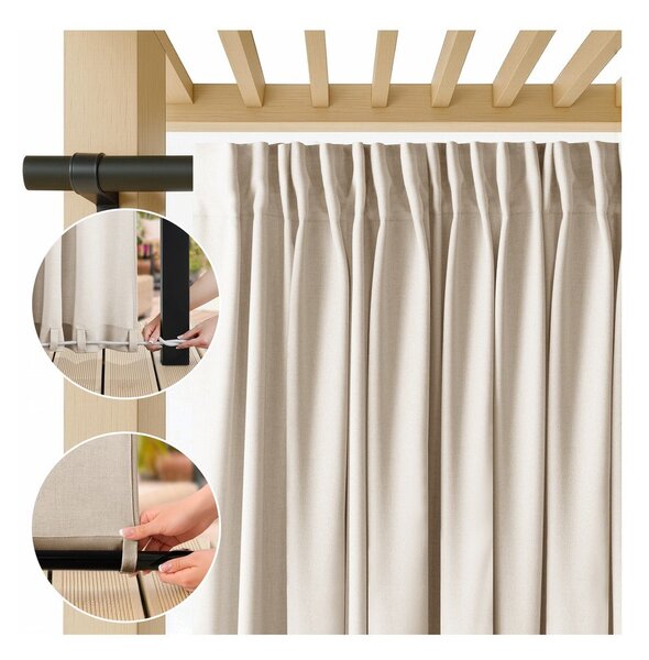 Krémovobiely dimout/vonkajší záves 155x250 cm Calisto – Filumi