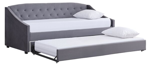 KONDELA Rozkladacia posteľ, sivá, ALODA