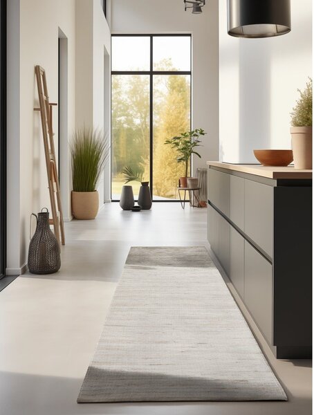 Obojstranný/ručne tkaný behúň s prímesou juty v svetlo prírodnej farbe 80x200 cm Handloom – Hanse Home