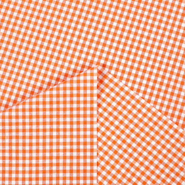 Biante Dekoračný behúň na stôl Rebeka RE-006 Oranžovo-biela kocka malá 20x120 cm