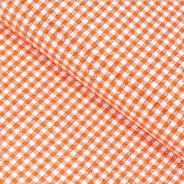 Biante Dekoračný behúň na stôl Rebeka RE-006 Oranžovo-biela kocka malá 20x120 cm