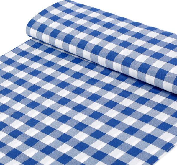 Biante Dekoračný obdĺžnikový obrus Rebeka RE-007 Modro-biela kocka veľká 50x100 cm