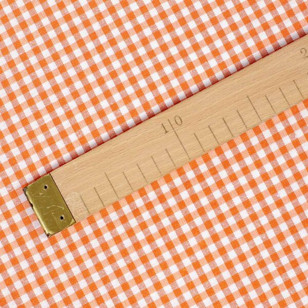 Biante Dekoračný behúň na stôl Rebeka RE-006 Oranžovo-biela kocka malá 20x120 cm